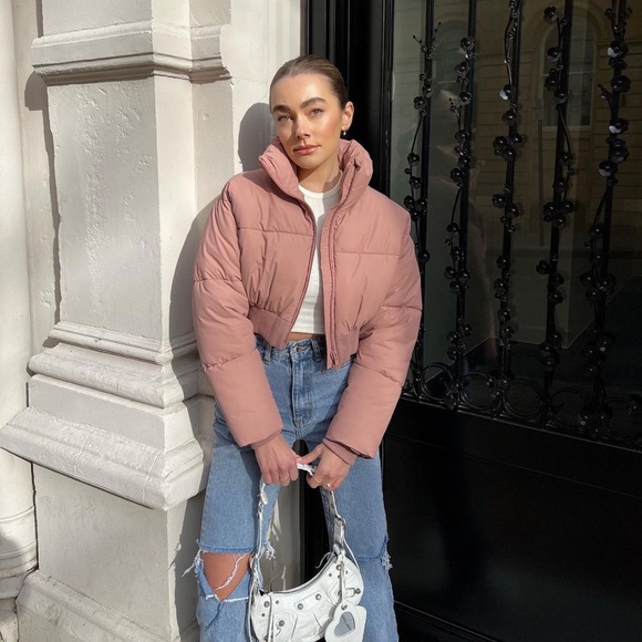 Zara Pink Crop Puffer Jacket - Picture 11 of 17